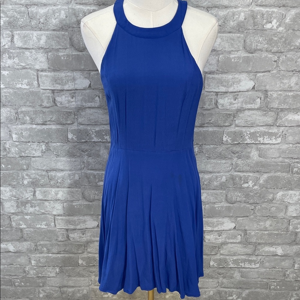 MINKPINK Royal Blue Halter Mini Dress